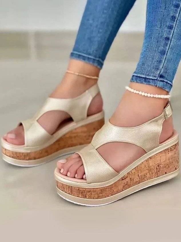 Casual Resort Platform Wedge Strap Sandals