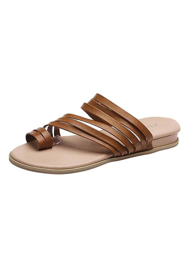 Casual Toe Ring Slide Sandals