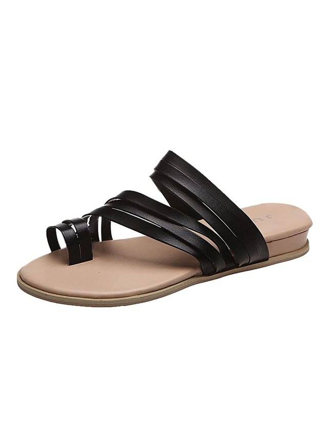 Casual Toe Ring Slide Sandals