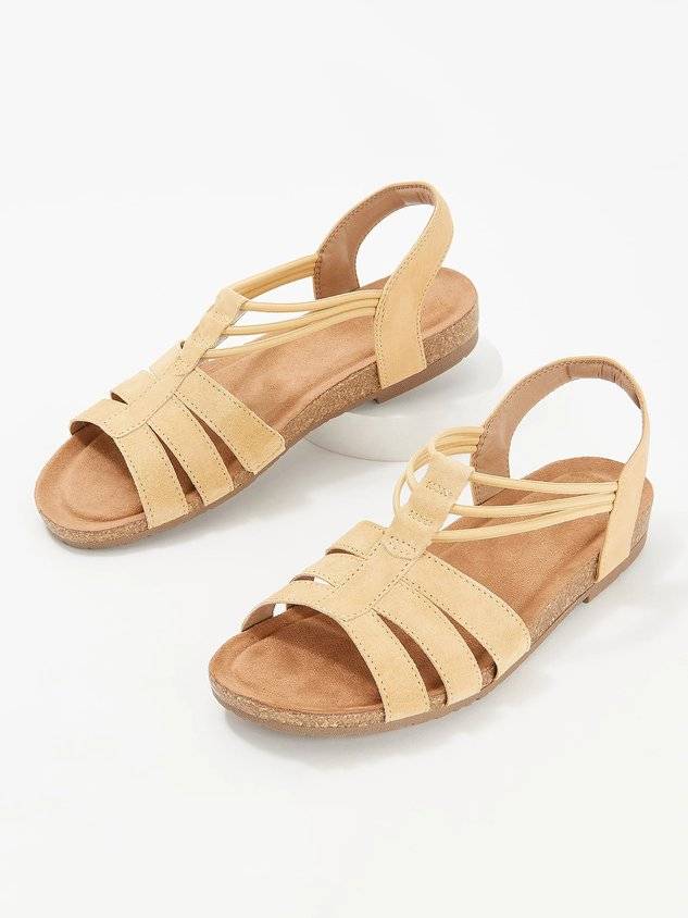 Casual Slip On Strappy Footbed Sandals