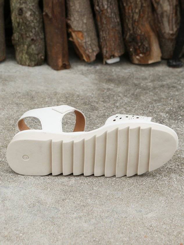 White Hollow Breathable Casual Velcro Sandals