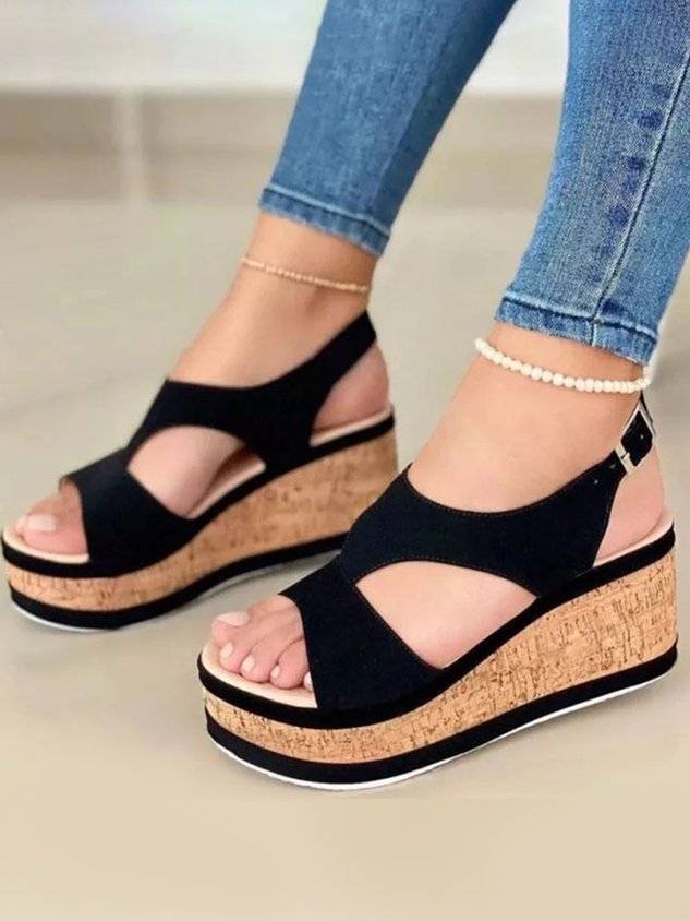 Casual Resort Platform Wedge Strap Sandals