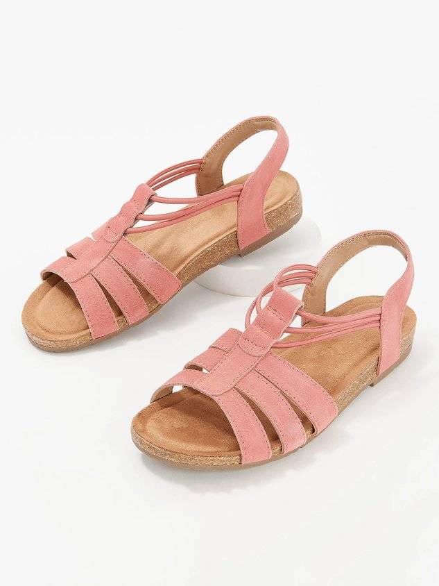 Casual Slip On Strappy Footbed Sandals