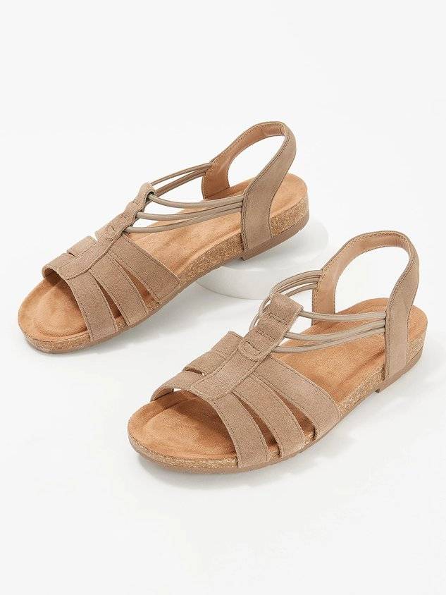 Casual Slip On Strappy Footbed Sandals