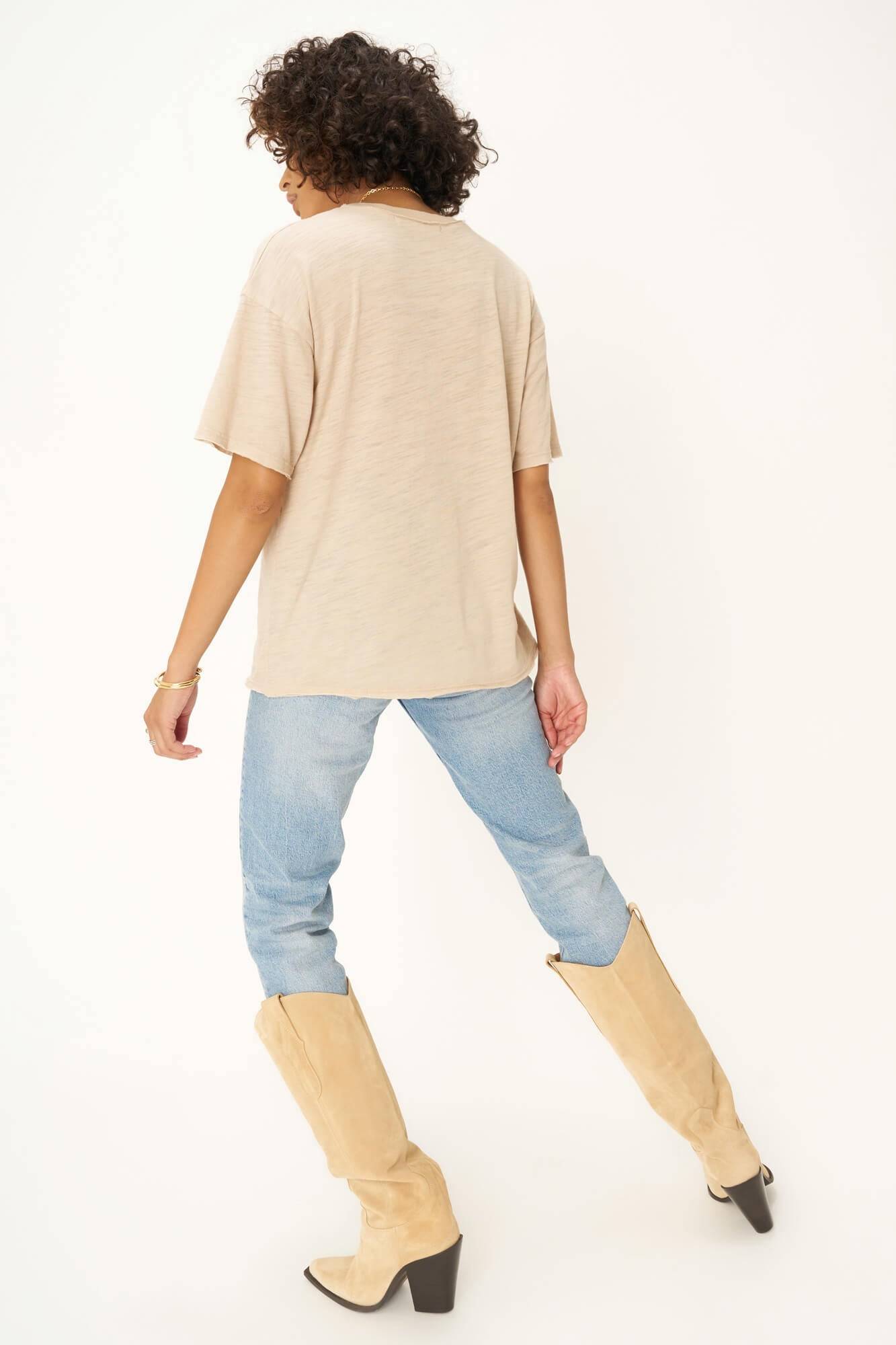 Beck Slub Pocket Tee - Oyster Beige