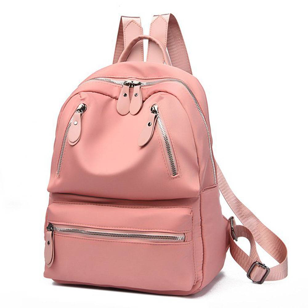 Plain Oxford Belt-Decorated Backpacks