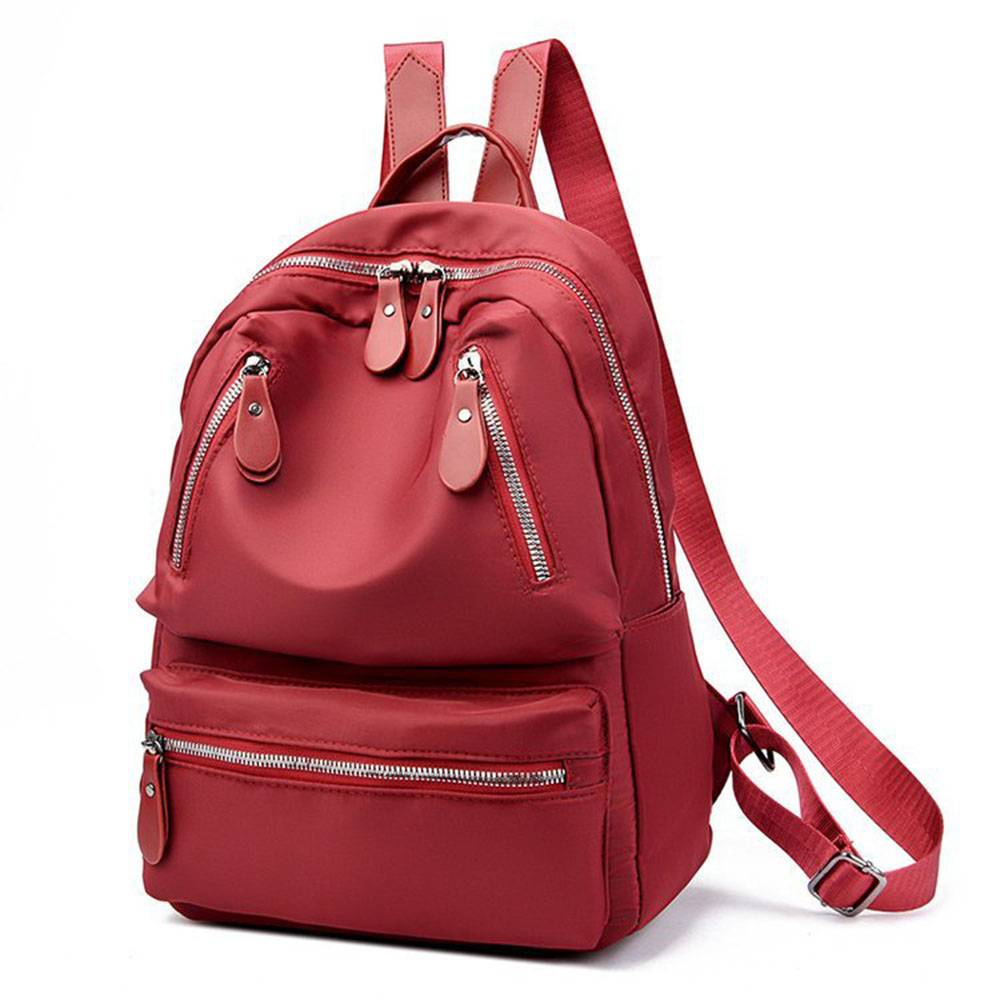 Plain Oxford Belt-Decorated Backpacks