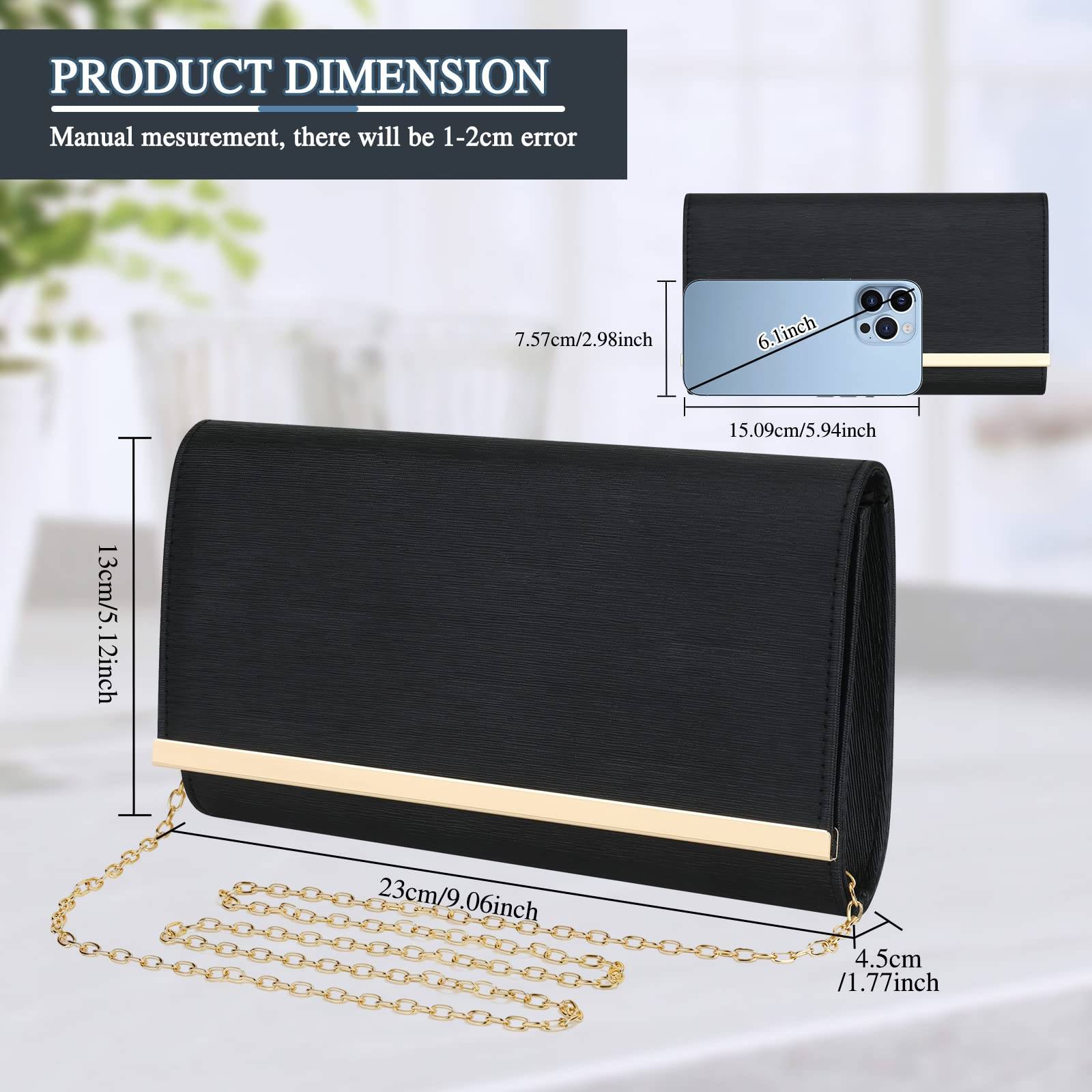 UBORSE Women Clutch Bag Evening Bag Elegant Women Chain Shoulder Bag Wedding Clutch Small Bridal Purse for Wedding Cocktail