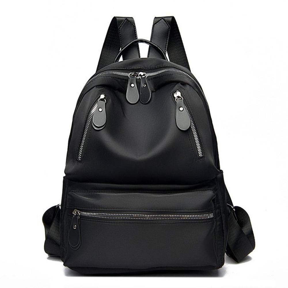 Plain Oxford Belt-Decorated Backpacks